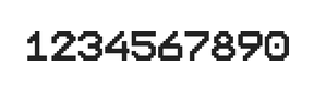 10×12数字点阵字体 ddN1012AB1923