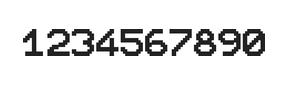10×12数字点阵字体 ddN1012AB1927