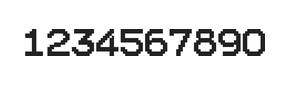 10×12数字点阵字体 ddN1012AB1936