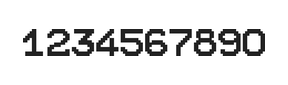10×12数字点阵字体 ddN1012AB1940