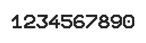 10×12数字点阵字体 ddN1012AB1952