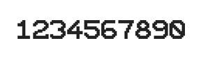 10×12数字点阵字体 ddN1012AB1954