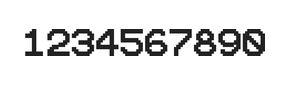 10×12数字点阵字体 ddN1012AB1960