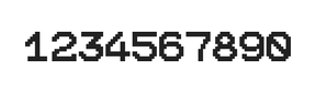 10×12数字点阵字体 ddN1012AB1965