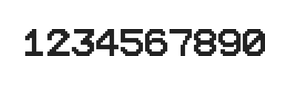 10×12数字点阵字体 ddN1012AB1968