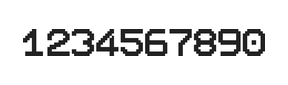 10×12数字点阵字体 ddN1012AB1976