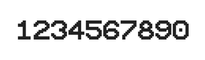 10×12数字点阵字体 ddN1012AB1980