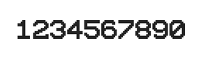 10×12数字点阵字体 ddN1012AB1989