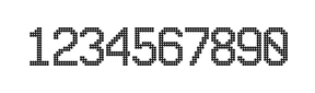 10×16数字点阵字体 ddN1016AA0011