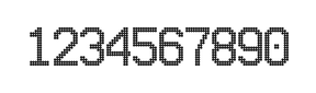 10×16数字点阵字体 ddN1016AA0013
