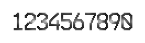 10×16数字点阵字体 ddN1016AA0021