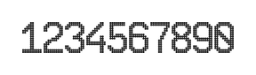 10×16数字点阵字体 ddN1016AA0028