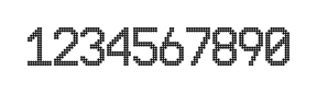 10×16数字点阵字体 ddN1016AA0034