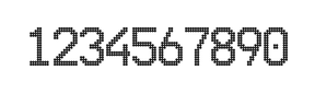 10×16数字点阵字体 ddN1016AA0045