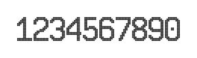 10×16数字点阵字体 ddN1016AA0077