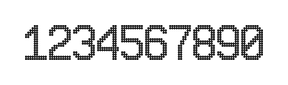 10×16数字点阵字体 ddN1016AA0092