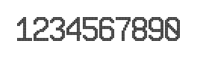 10×16数字点阵字体 ddN1016AA0107