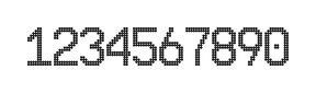 10×16数字点阵字体 ddN1016AA0118