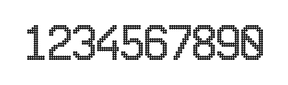 10×16数字点阵字体 ddN1016AA0119
