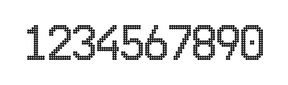 10×16数字点阵字体 ddN1016AA0128