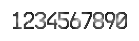 10×16数字点阵字体 ddN1016AA0132
