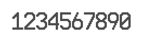 10×16数字点阵字体 ddN1016AA0148