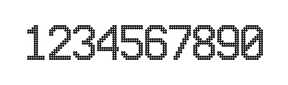 10×16数字点阵字体 ddN1016AA0171
