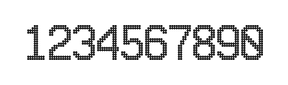 10×16数字点阵字体 ddN1016AA0193