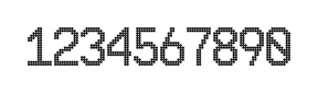 10×16数字点阵字体 ddN1016AA0200