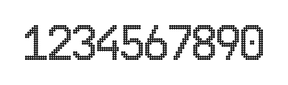 10×16数字点阵字体 ddN1016AA0201