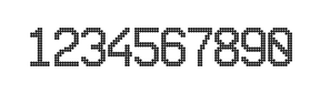 10×16数字点阵字体 ddN1016AA0208