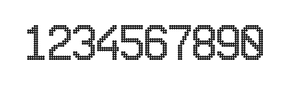 10×16数字点阵字体 ddN1016AA0215
