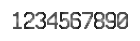 10×16数字点阵字体 ddN1016AA0216