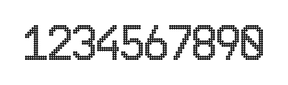 10×16数字点阵字体 ddN1016AA0225