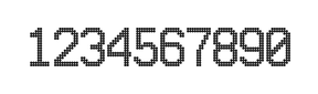 10×16数字点阵字体 ddN1016AA0268