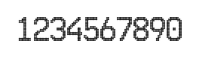 10×16数字点阵字体 ddN1016AA0285