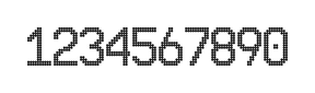 10×16数字点阵字体 ddN1016AA0310