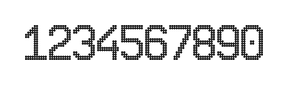 10×16数字点阵字体 ddN1016AA0322