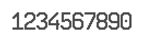 10×16数字点阵字体 ddN1016AA0329