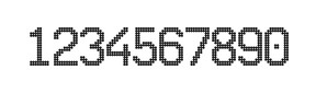 10×16数字点阵字体 ddN1016AA0335