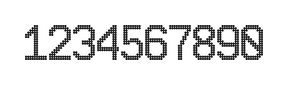 10×16数字点阵字体 ddN1016AA0339