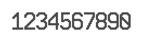 10×16数字点阵字体 ddN1016AA0352