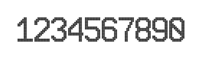 10×16数字点阵字体 ddN1016AA0362