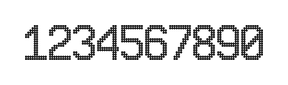 10×16数字点阵字体 ddN1016AA0365