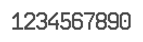 10×16数字点阵字体 ddN1016AA0380