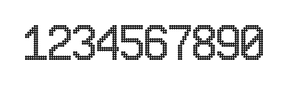 10×16数字点阵字体 ddN1016AA0391