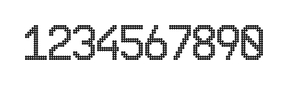 10×16数字点阵字体 ddN1016AA0399