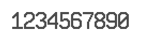 10×16数字点阵字体 ddN1016AA0402