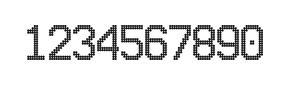 10×16数字点阵字体 ddN1016AA0417