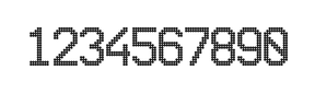 10×16数字点阵字体 ddN1016AA0420
